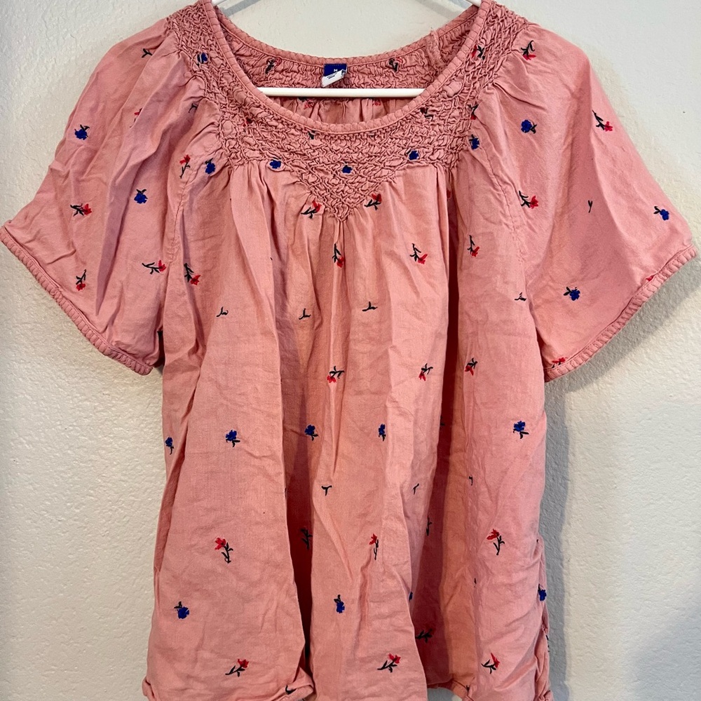 Pink Floral Women's Top